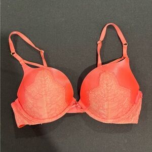 Victoria's Secret Vibrant Coral Lace Bra